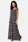 Naiduhall Cotton Full Length Nightdress - Black Print — thumbnail 2